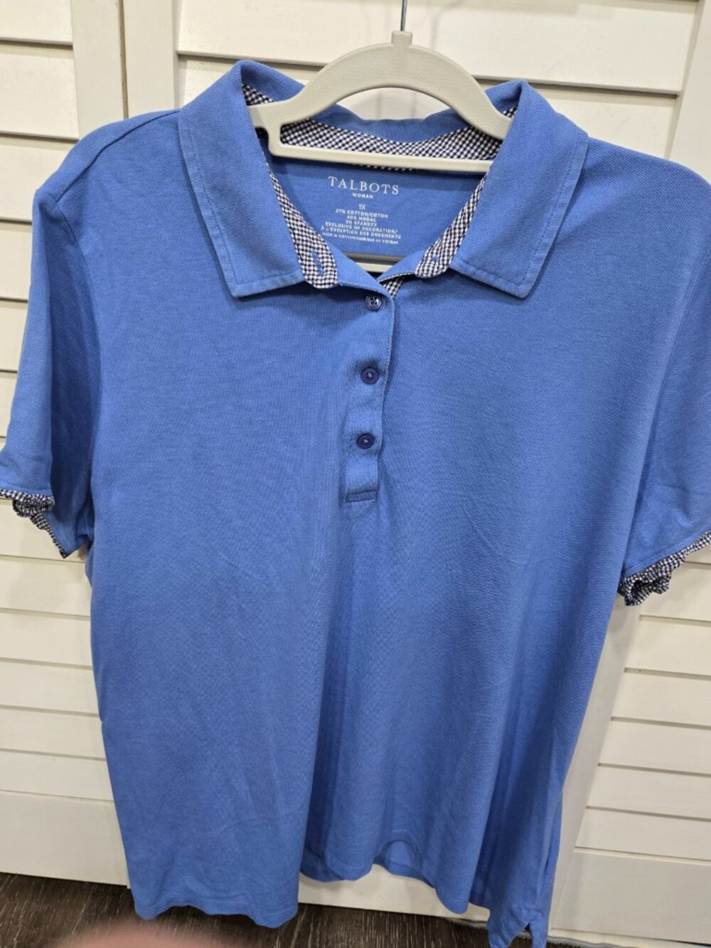 Talbots, Polo shirt, Size 1X, Asure Blue